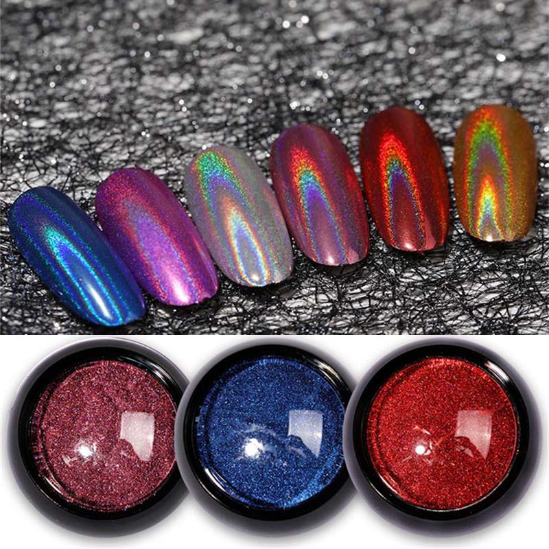 Best of Holographics Powder Laser Nail Glitter Chrome Sequins Gel Polish Flakes For Nails Art Dust Decorations Manicure Pigment Reviews & Tips