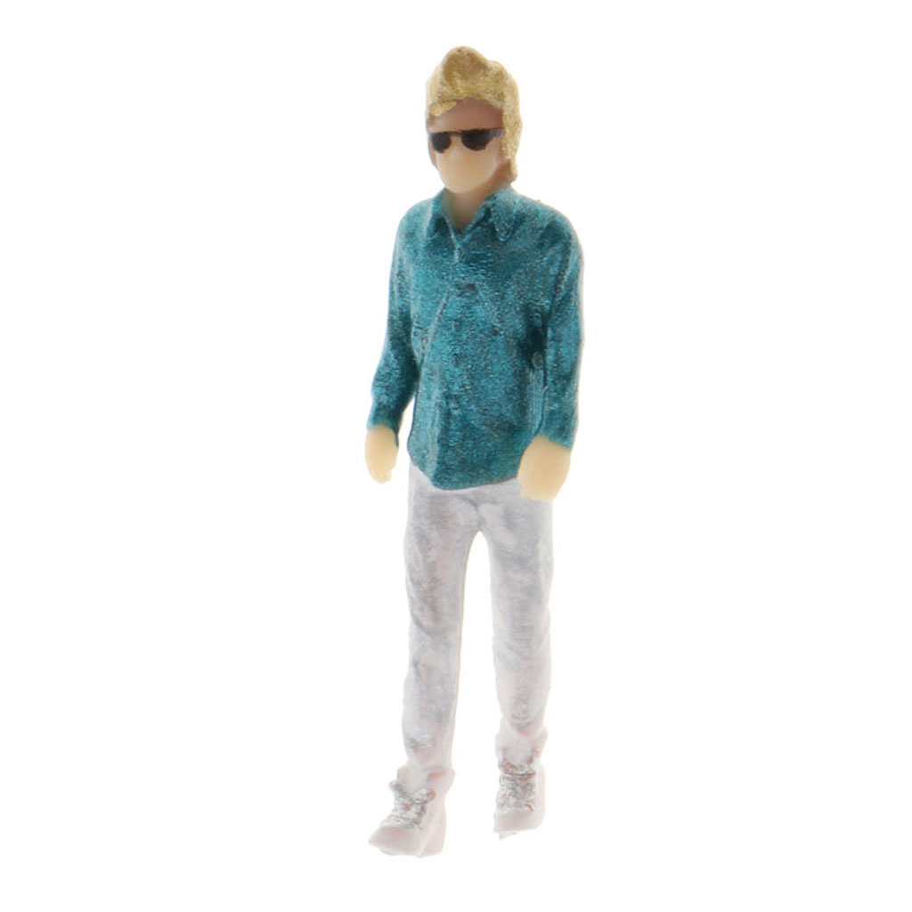 1/64 Hand Miniature Model Street Figures Doll Woman Man Scenery Table Decor