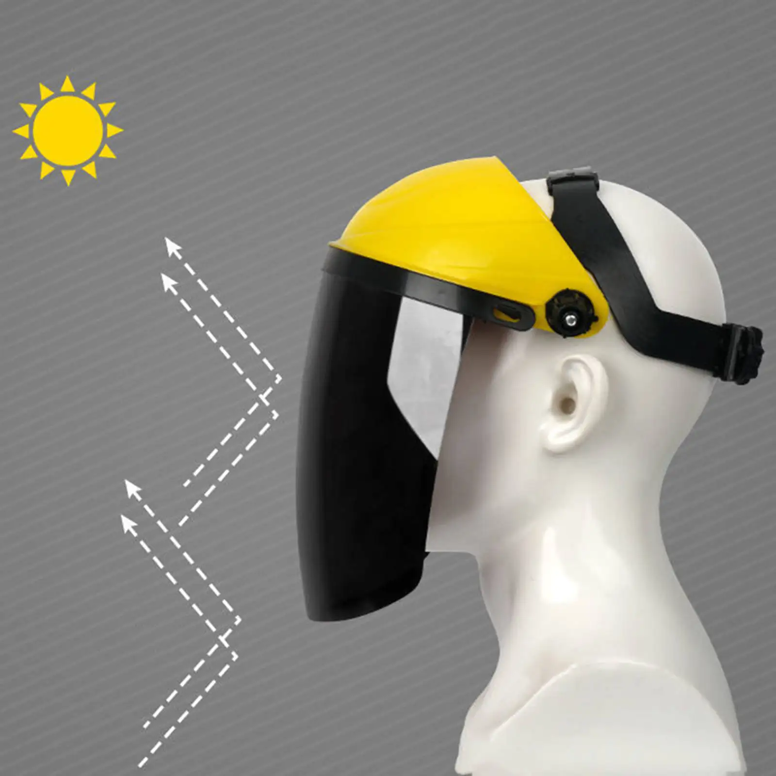 Clear Safety Welding Grinding Mining Full Face Shield Helmet Anti-Splash New 