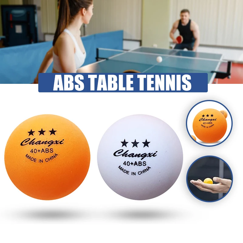 50 Pcs Ping Pong Balls Practical High-elastic ABS Advanced Ping Pong for Outdoor 