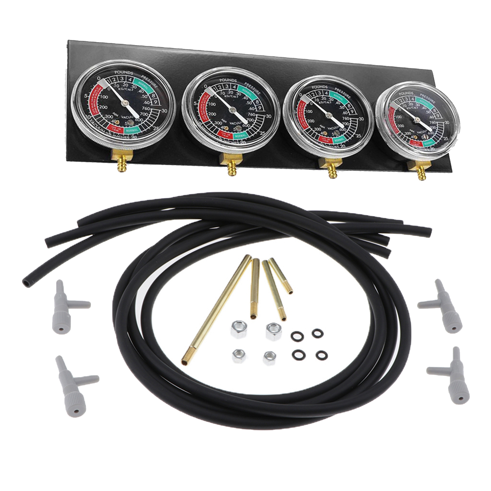 Motorcycle Carburettor Carb Vacuum Gauge Synchronizer Balancer 2 Cylinder Set Guage Tool