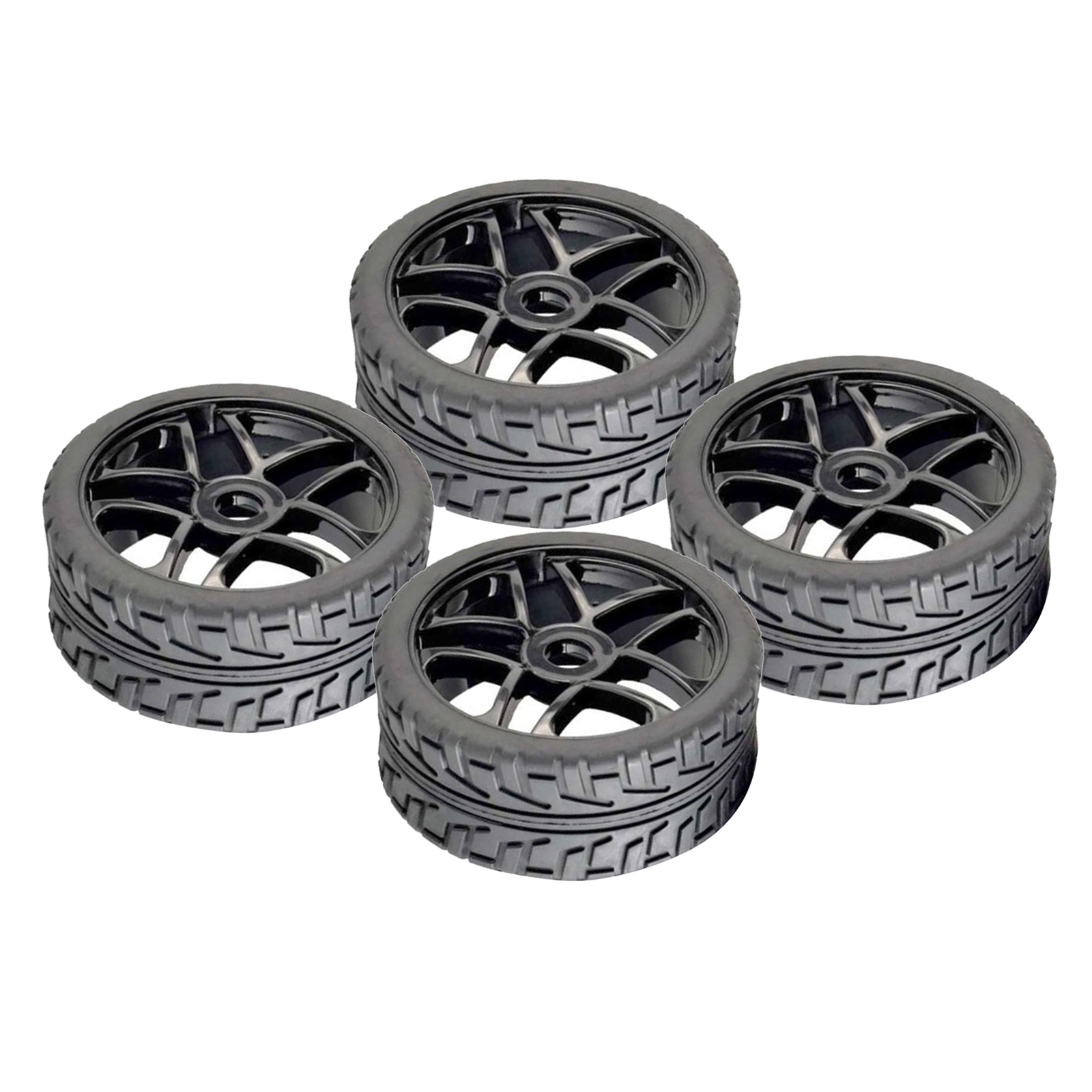 4x 1:8 RC Short Course Rubber Tire for HSP HoBao Model DIY Accessories