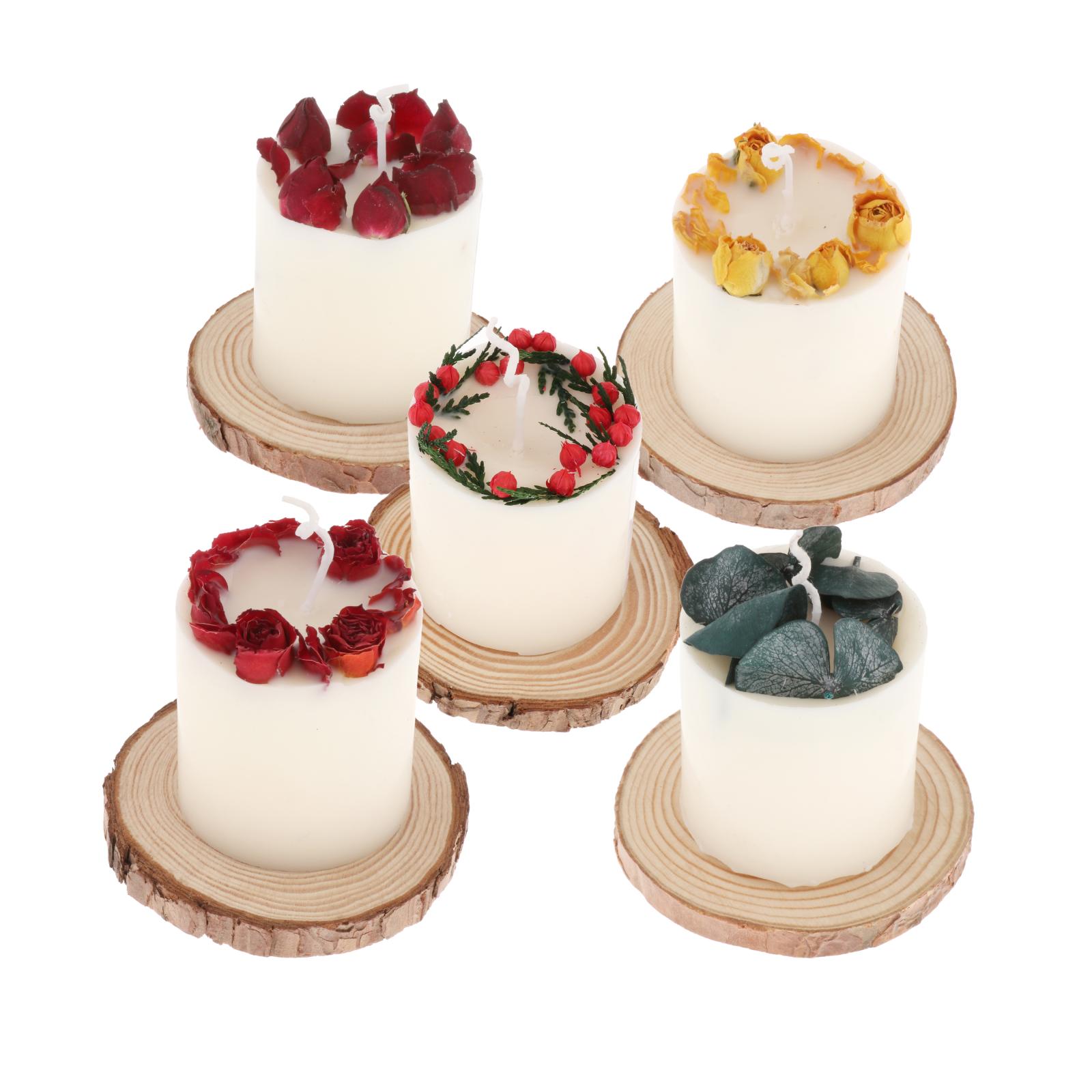 Scented Candle Dry Flowers Roses Tealight Photo Props Candles Decoration