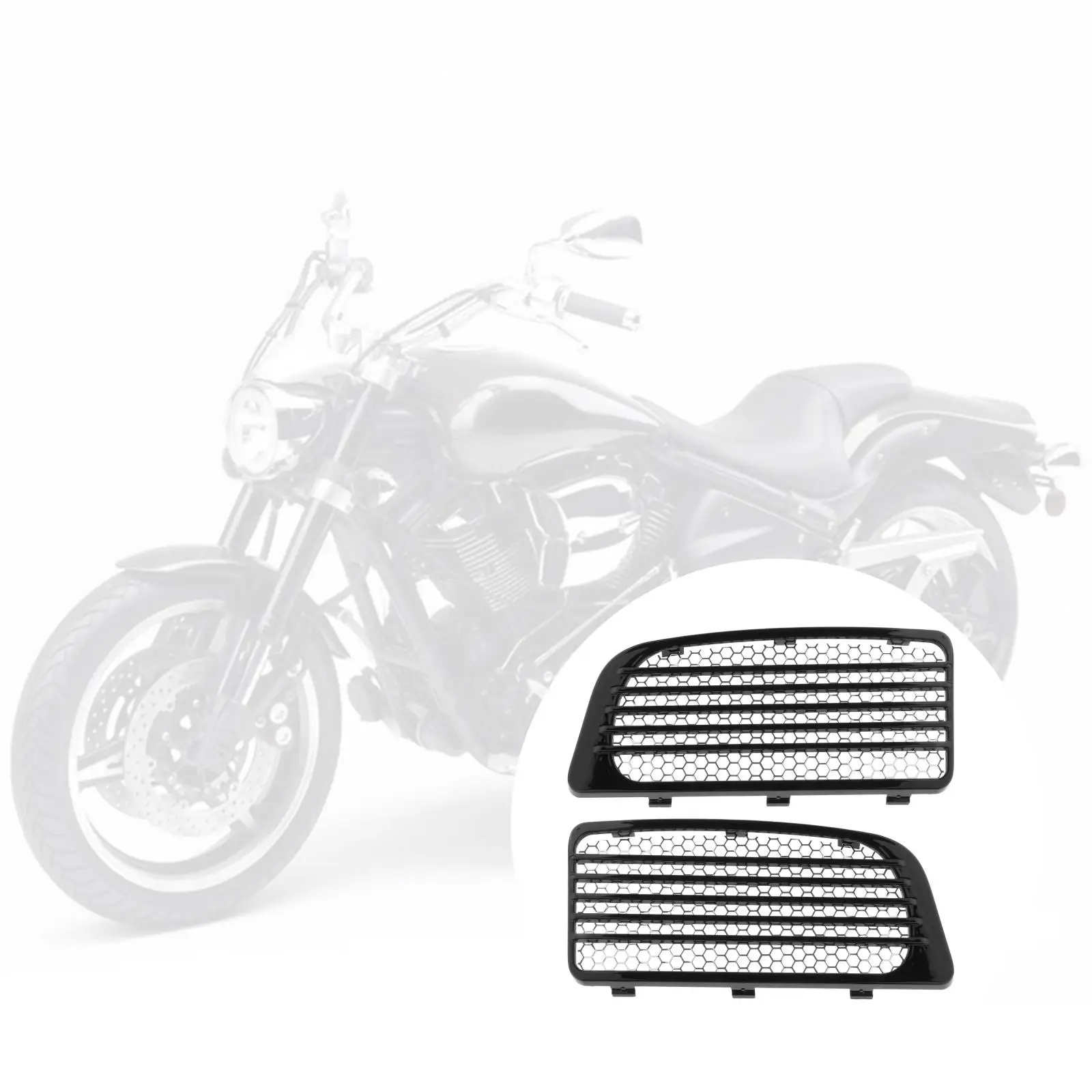 2pcs Motorcycle Radiator Grills w/ Metal Mesh Fit for Harley Touring Twin Cooled 14+ Accessories