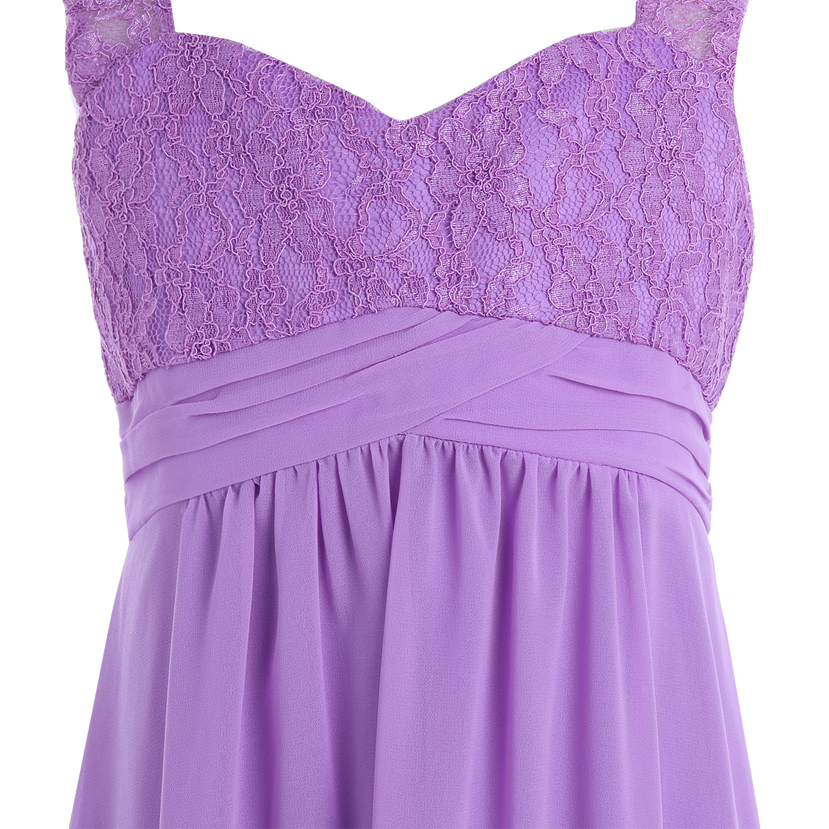 4-16Yrs Mädchen Ärmellosen Chiffon Spitze Party Kleider Blume Mädchen Kleid Pageant Hochzeit Brautjungfer Geburtstag Prinzessin Maxi Kleid – Detail 8