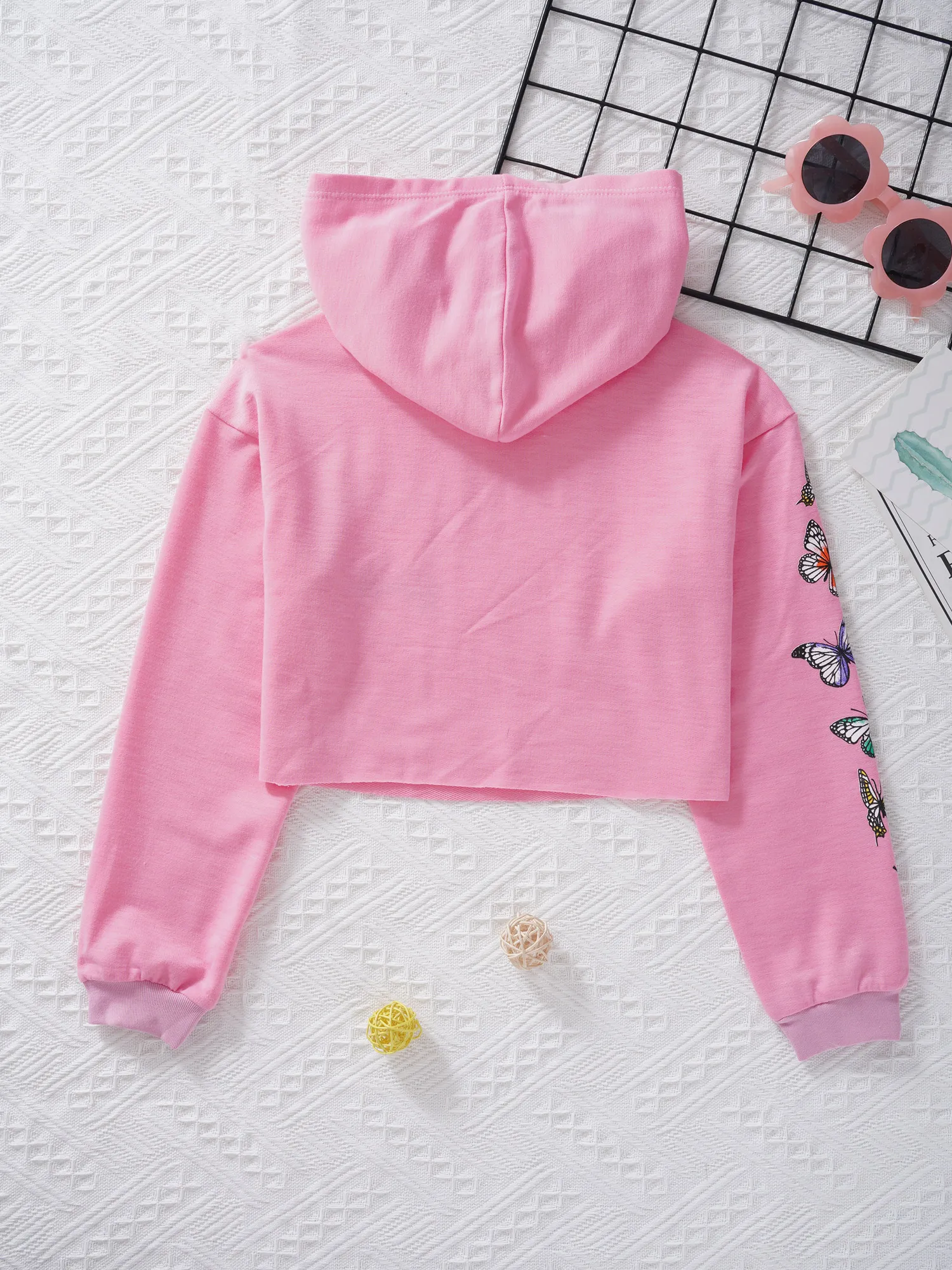 Hip Hop Girls Clothing Kids Hooded Sweatshirt Cotton Long Sleeves Cropped T-Shirts Tops Modern Jazz Dance Gym Workout Clothes baby hooded shirt