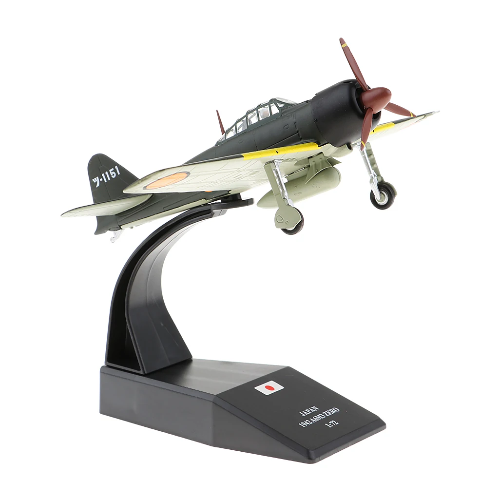 1/72 Scale Realistic Airplane A6M Zero Fighter Model Kids Home Collectibles