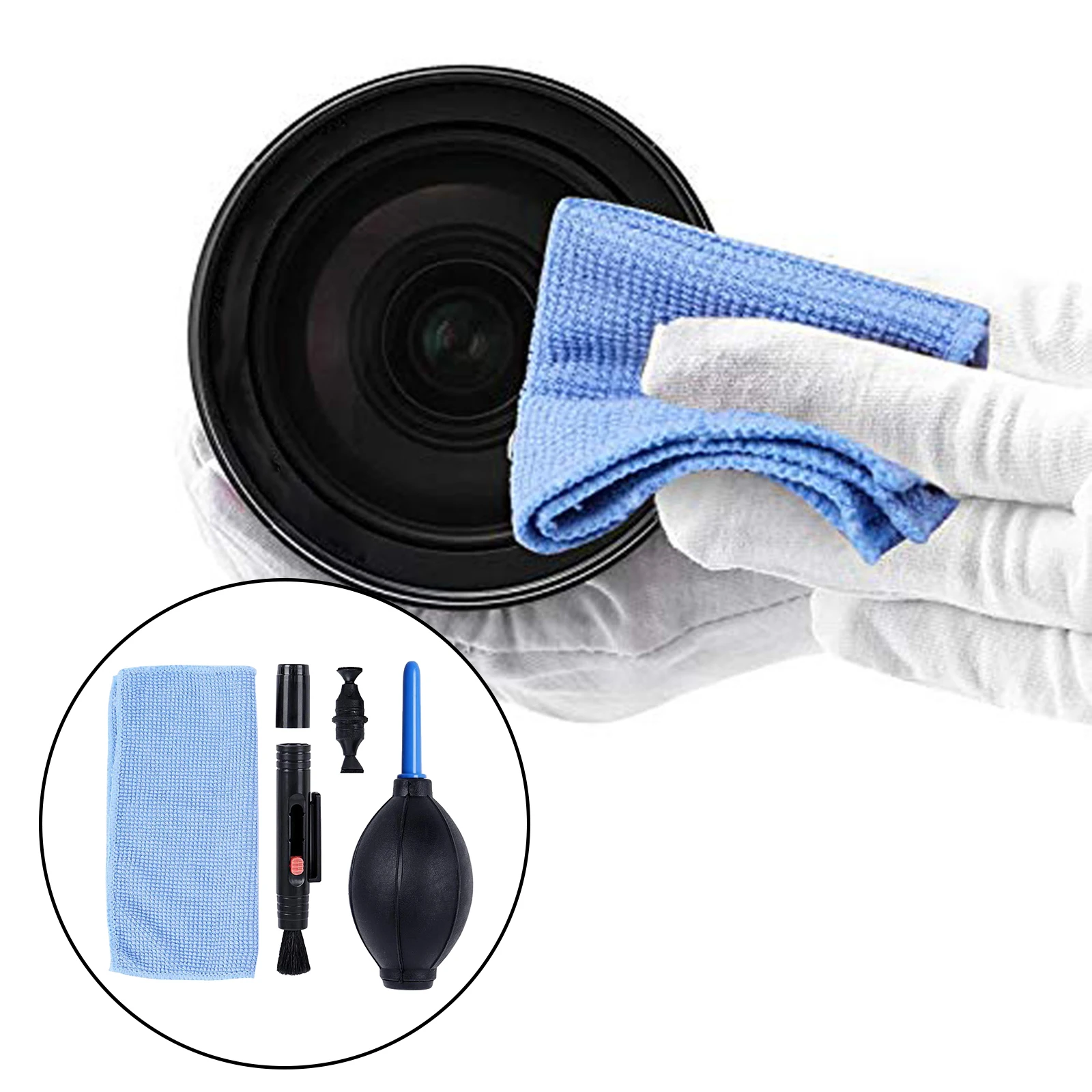 3 in 1 Camera Cleaning Kit Cleaner Dust Pen/Blower/Cloth Multifunctional Tools for LCD Screen Optical Instrument Lens Cleaning