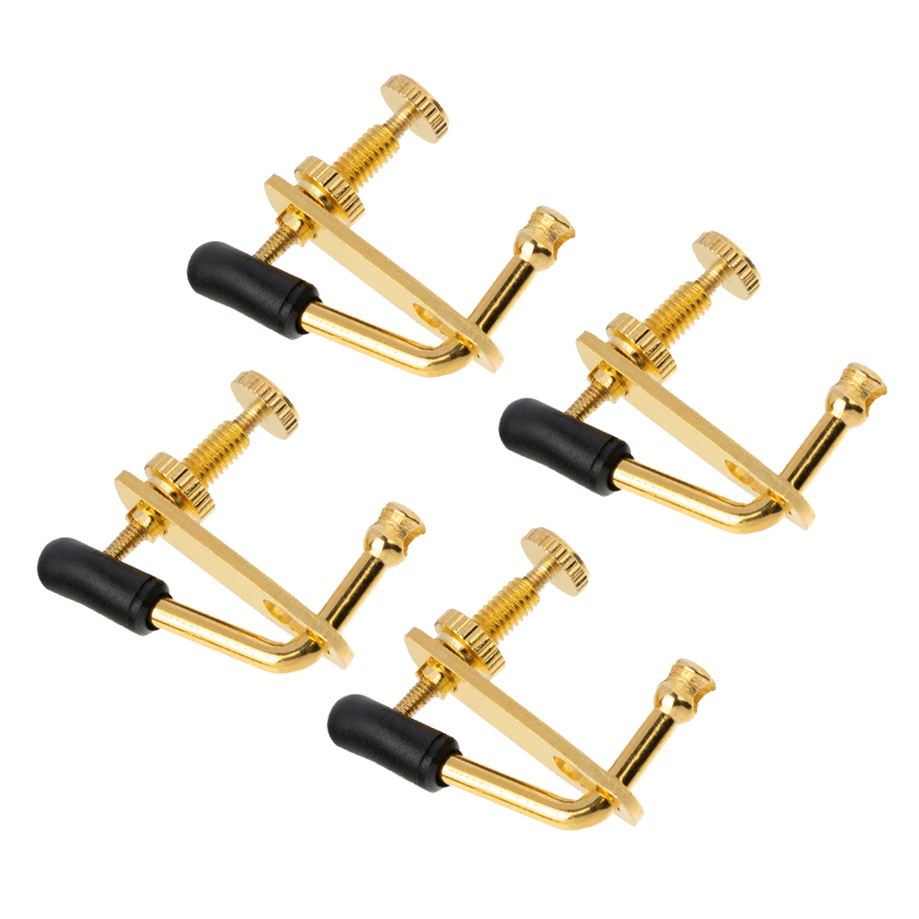 4 Pieces 3/4 4/4 Violin Fiddle Fine Tuners String Instrument Adjustable Tool