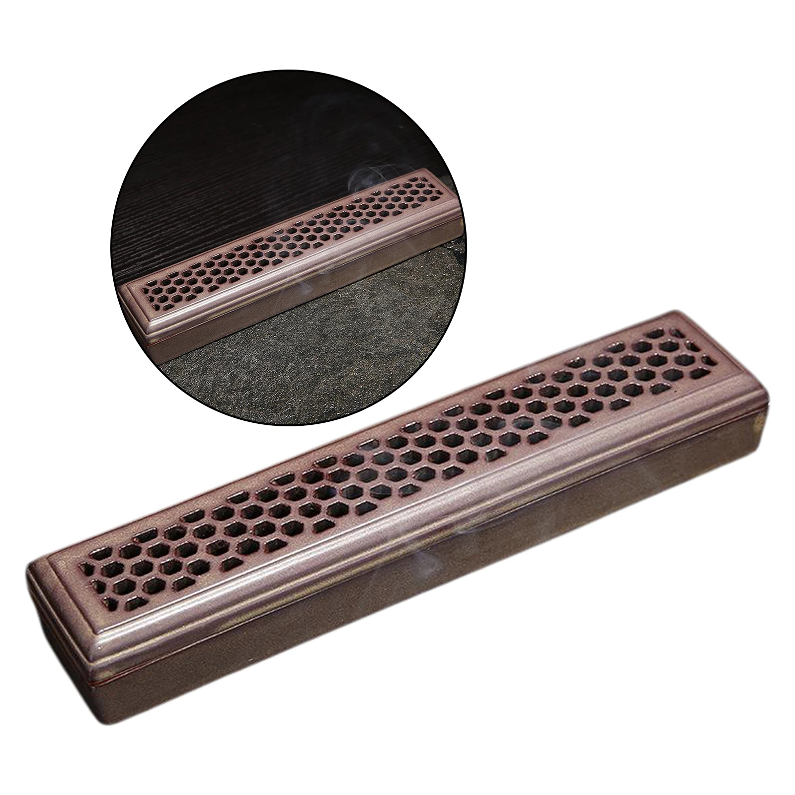 New Creative Handmade Incense Holder Burner Box Vintage Storage Ash Catcher