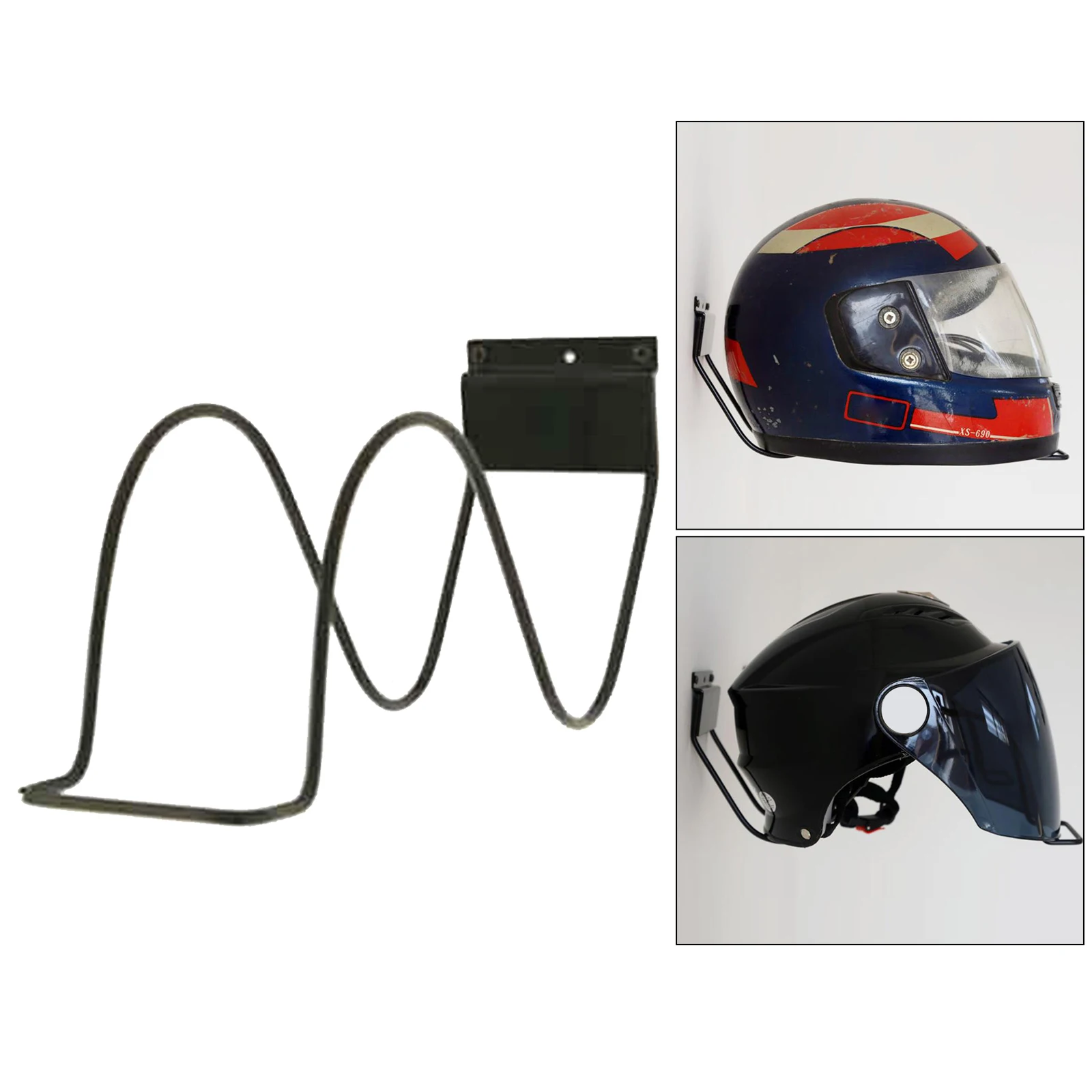 Metal Helmet Display Rack, Wall Mount Hanger for Motorcycle Bike Helmet Holder Shelf Rack Storage Bracket Racks