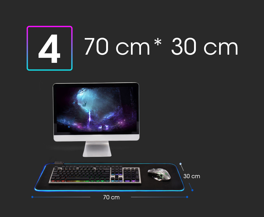 Rgb Led Gaming Mouse Pad Waterproof Large Keyboard Desk Mat_voghion.com