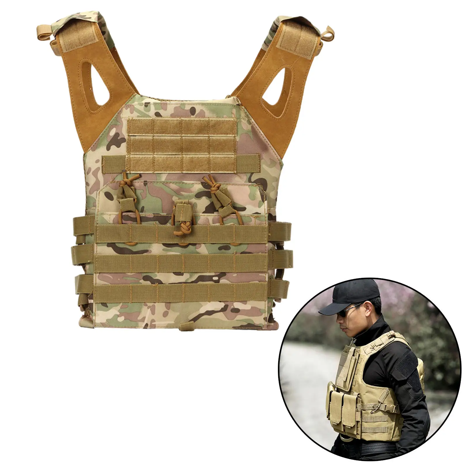  Breathable Military Lightweight Tactical Vest for Paintball Plate Carrier Magazine Games Training CS Hunting