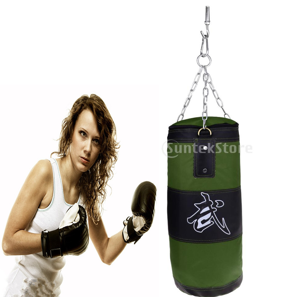 90cm Punch Bag MMA Boxing Training Sandbag Heavy Duty Bag for Fitness Practice and Responsiveness Improvement.