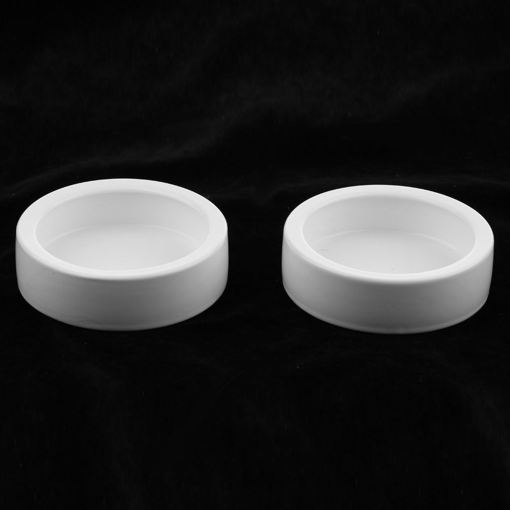 2xSmooth Ceramic Feeder Water Food Worm Bowl Dish For Reptile Lizard Gecko Snake