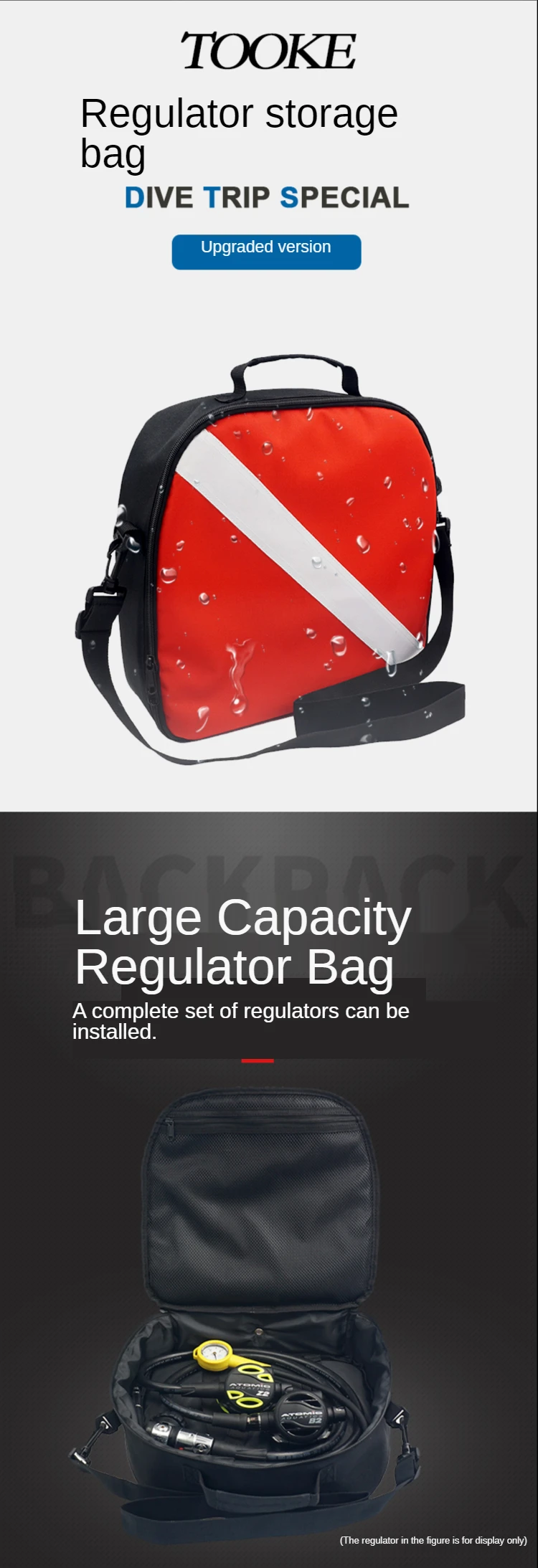 Portable Durable Nylon Dive Flag Scuba Diving Protective Bag for Regulator 