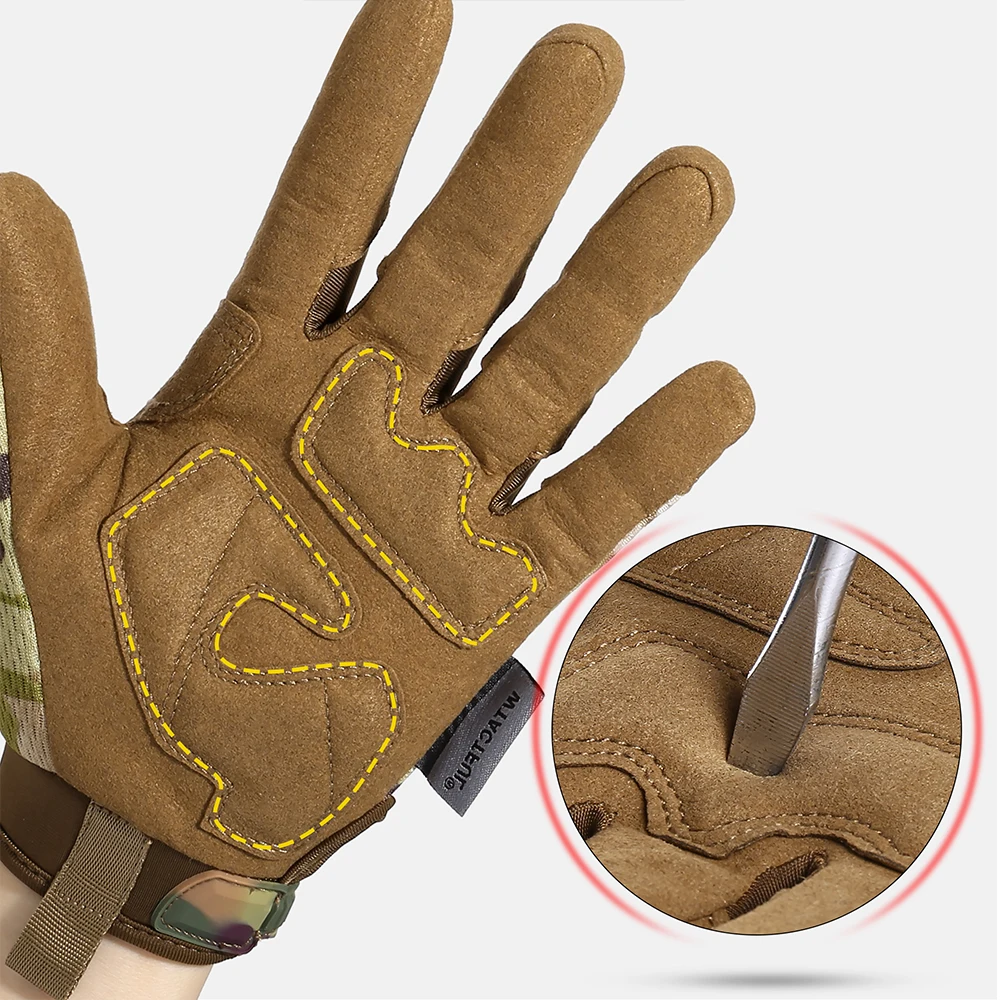 Details about   Full Finger Glove Outdoor Cycling Windproof Sport Tactical Motorcycle Shockproof 