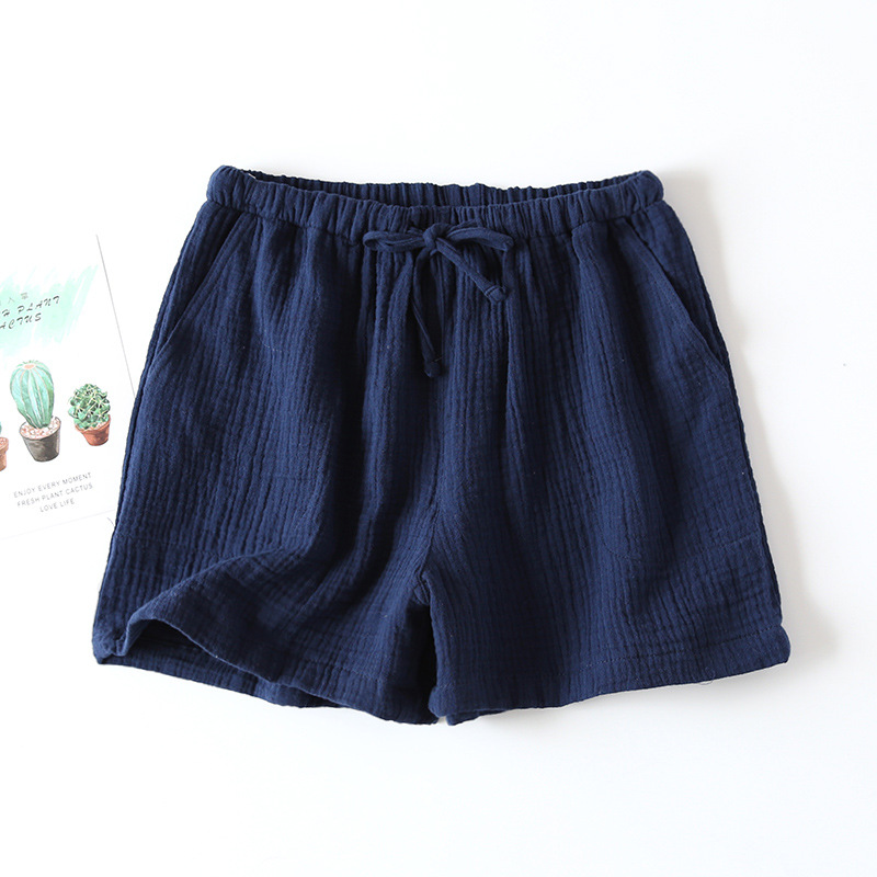 2026 Japanischer Neuer Stil Damen Sommer-Shorts 100% Baumwollkrepp Dünne Lose Haushosen Übergrößen Strandhosen Niedliche Shorts – Detail 10