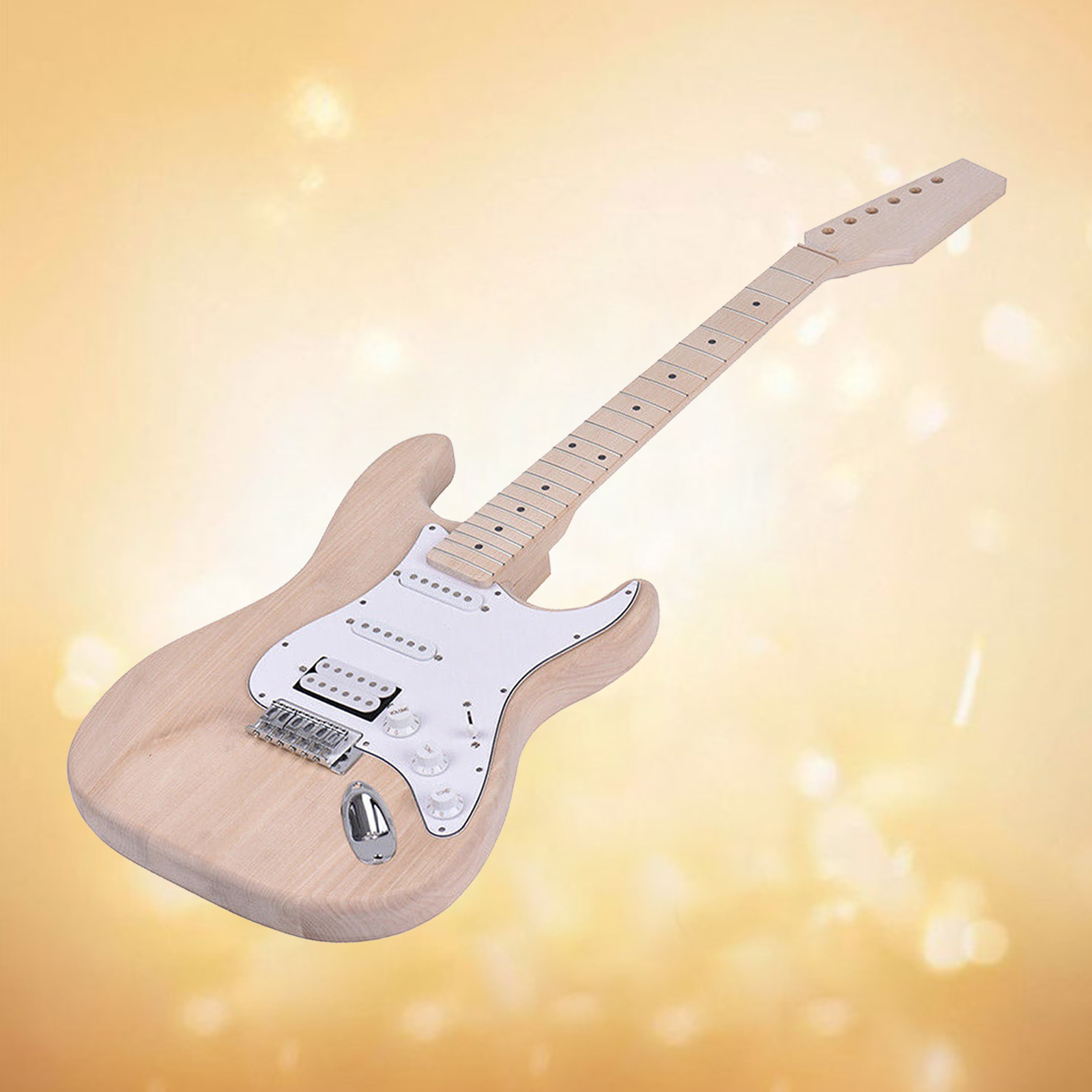 Unfinished Electric Guitar Kit Electric Guitar Body Accessory DIY Electric Guitar Accessories 40x39cm for Beginner Guitar Lover