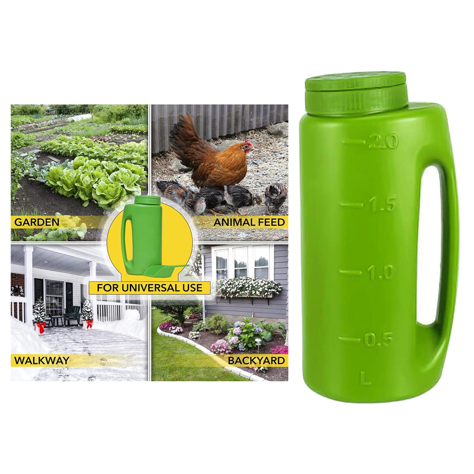 Fertilizer Spreader Adjustable Hole Planting Seeding Bottle Watering Can