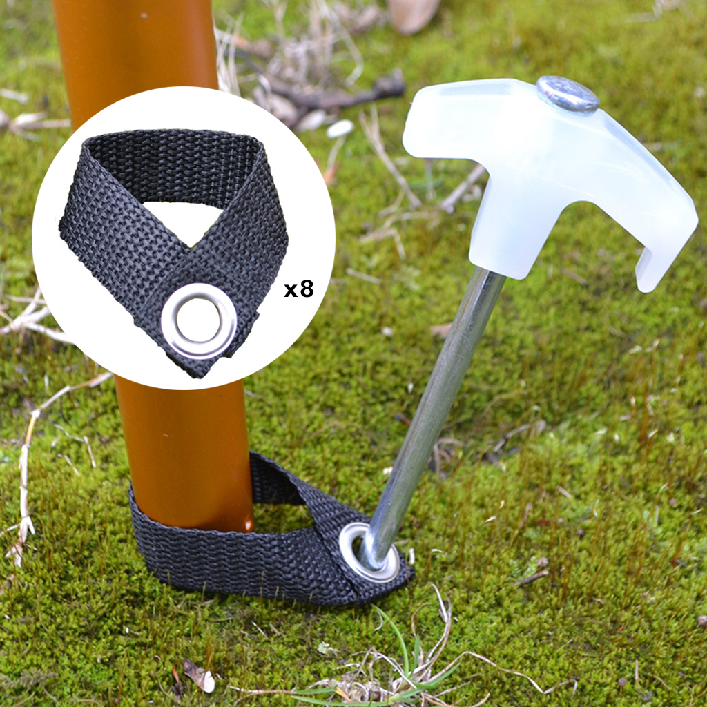 Set of 8 Canopy Rod Fixed Buckle Camping Tent Nail Fixing Buckles Canopy Pole Holder Outdoor Fishing Canopy Pole Fixing Buckle