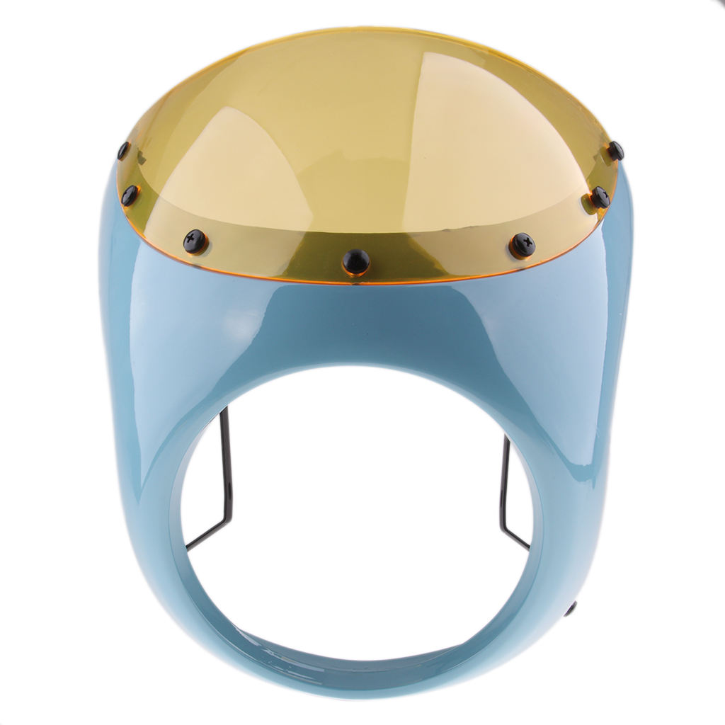 7'' Round Headlight Fairing Windscreen Windshield Cover for Retro Cafe Racer