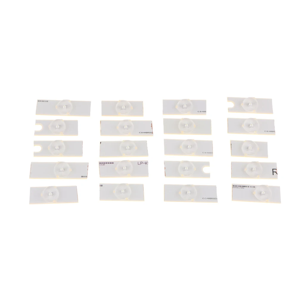 20Pcs 3-6v SMD Lamp Beads W/ Optical Lens Fliter For LED Strip Bar TV Repair