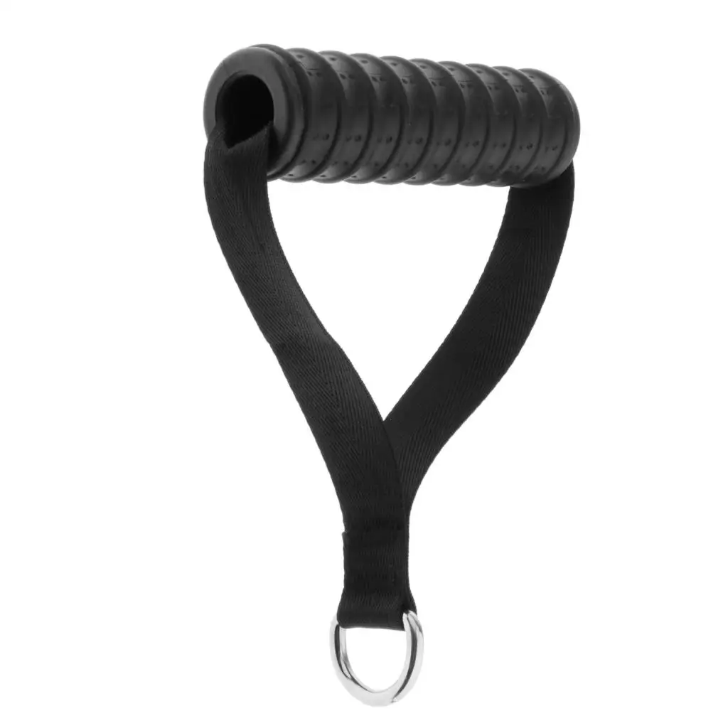 Anti-Slip Resistance Band Handles Grips Fitness Strap Cable Machine, Pullup, LAT D-ring Handle Webbing Cable Attachment