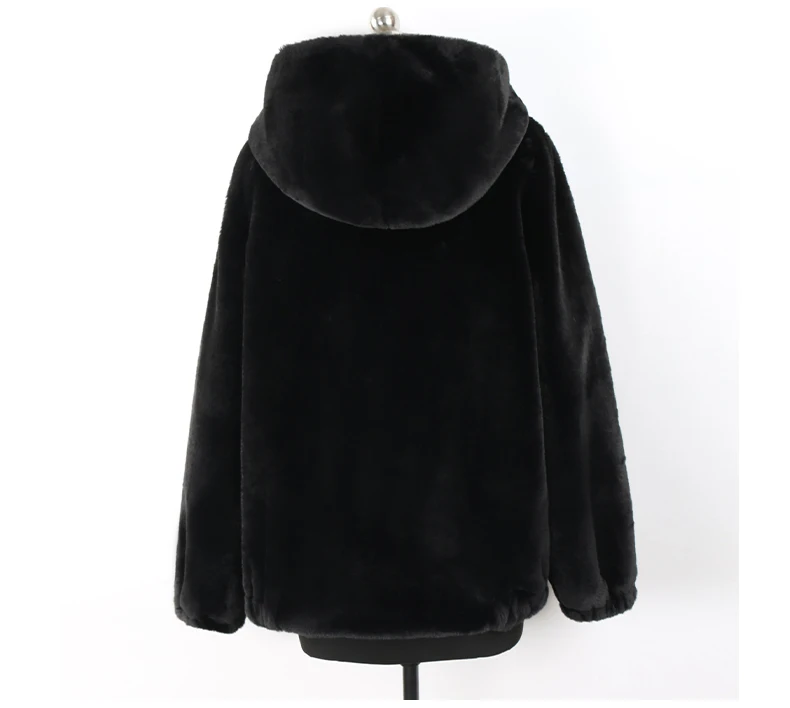 casaco de pele do falso plus size coreano moda 7xl