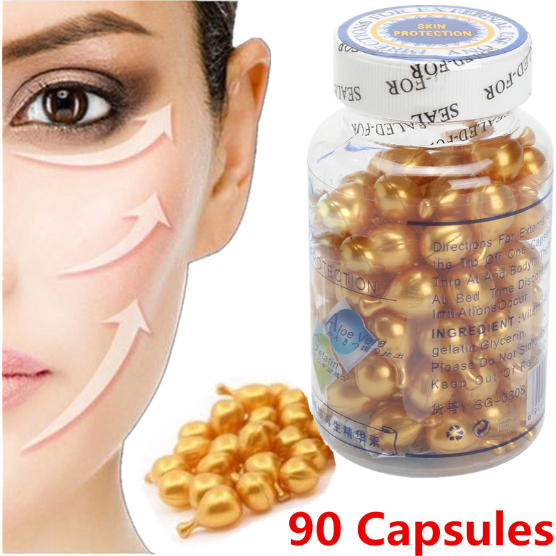 Best of Vitamin E Extract Capsules Anti-wrinkle Whitening Cream Ve Serum Facial Freckle Capsule Korean Makeup Skin Care 90Pcs / bottle Reviews & Tips