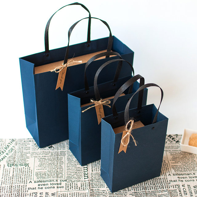 Christmas Gift Bag, Blue, Paper, Available in 3 Sizes