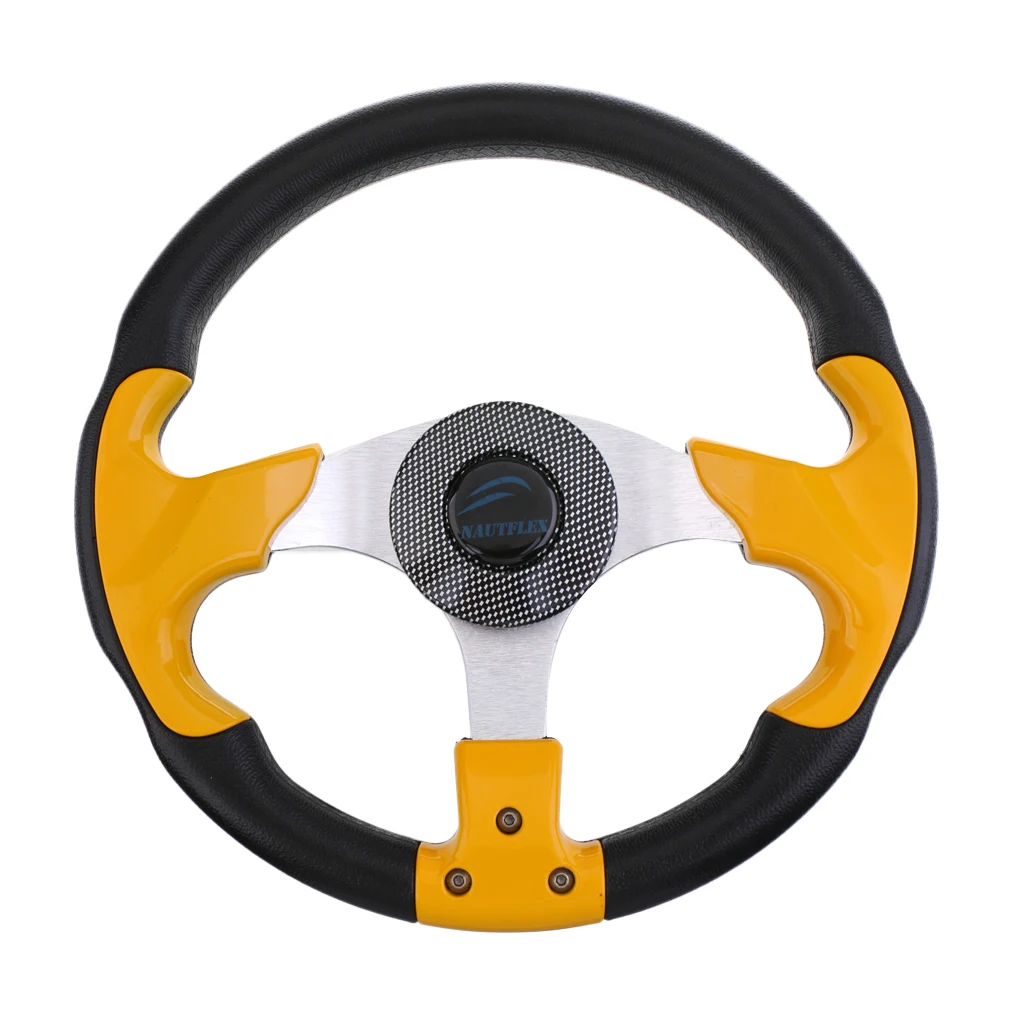 Boat 12.4`` 315 mm Steering Wheel 3/4`` Tapered Shaft Adapter 3 Spoke Non-directional 3 Spoke Steering Wheel For Vessels/Yacht