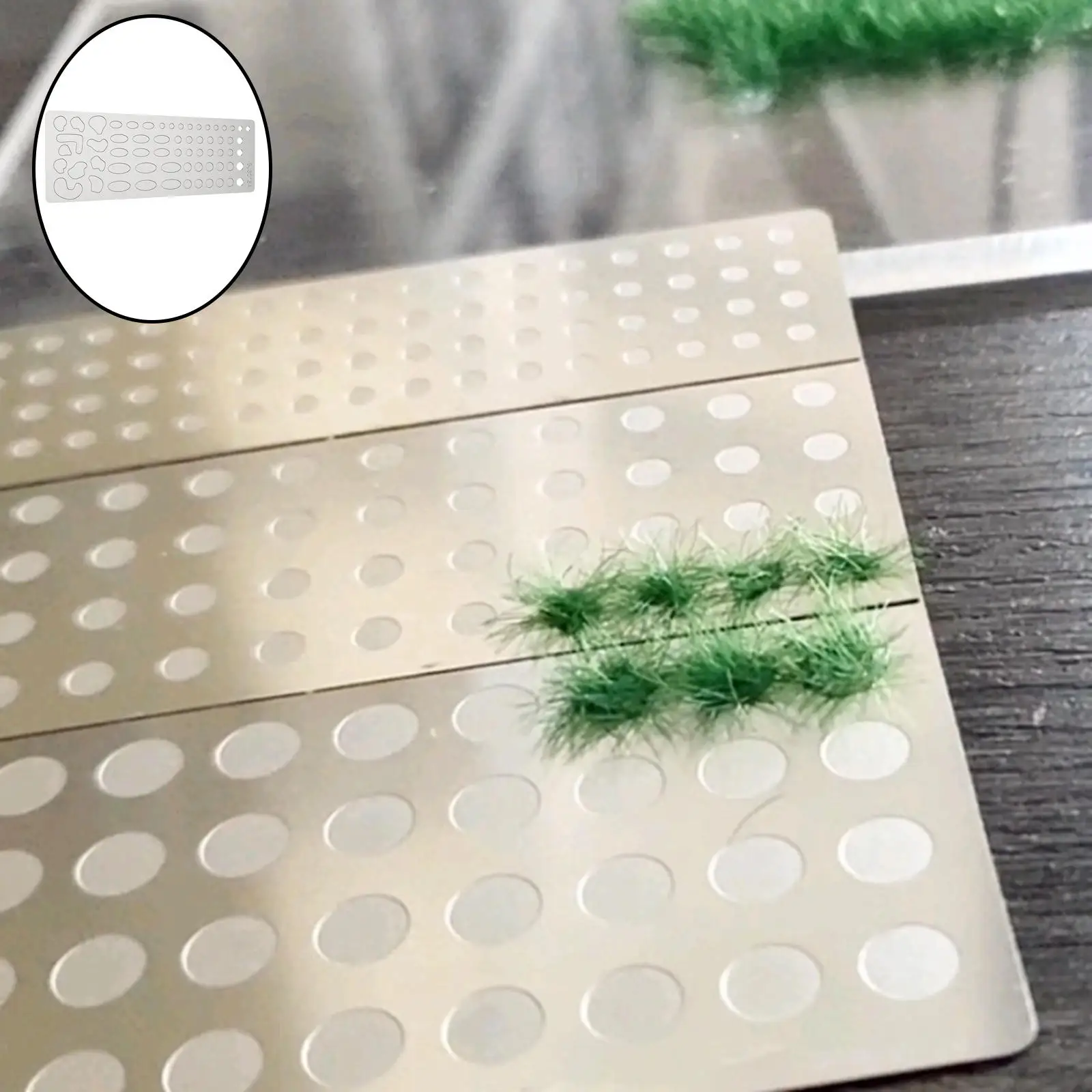 DIY Planting Grass Plate Accessories Sand Table Miniature Scale Static Railroad