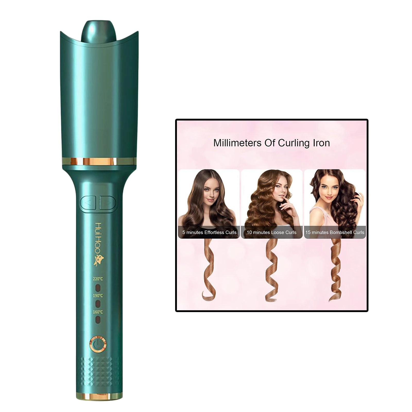 Automatic Hair Curler Auto Rotating Curling Iron for Salon Home EU