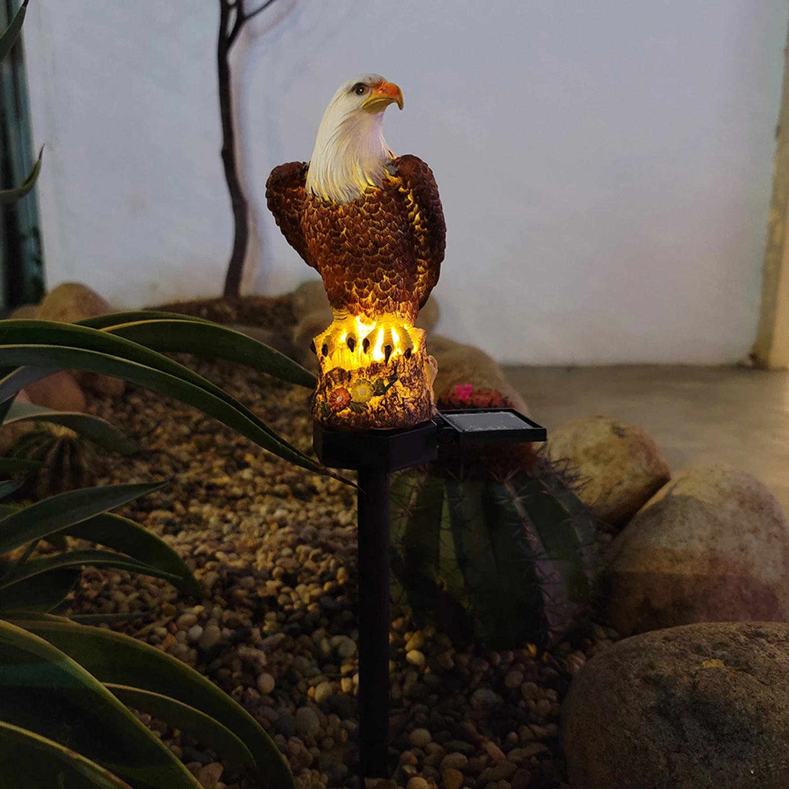 Animal Eagle Figurine Solar Garden Stake Lights Yard Outdoor Decoration