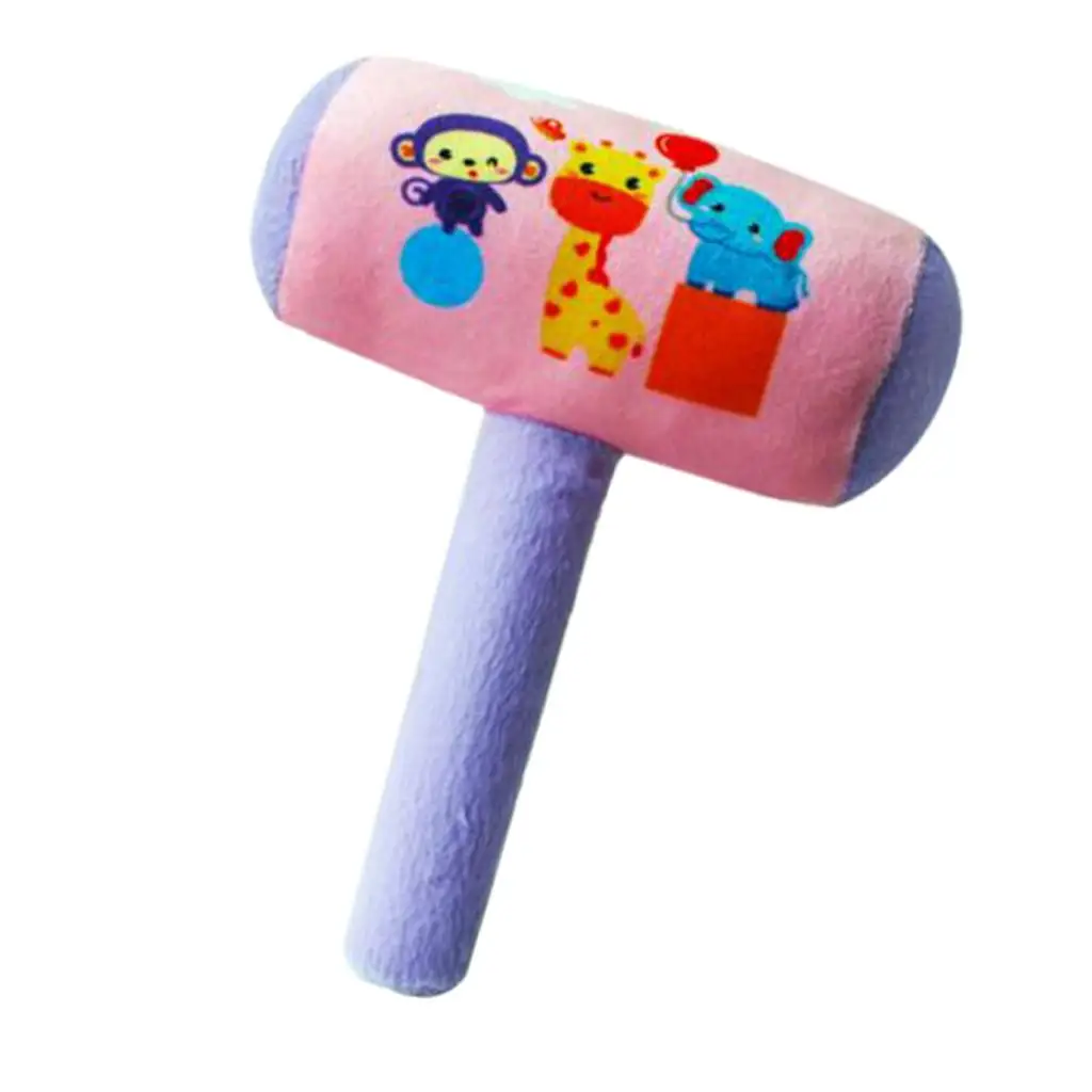 9.37 inch Plush Hammer Cotton Filled Baby Toy Training Toddler Kids Educational Toy