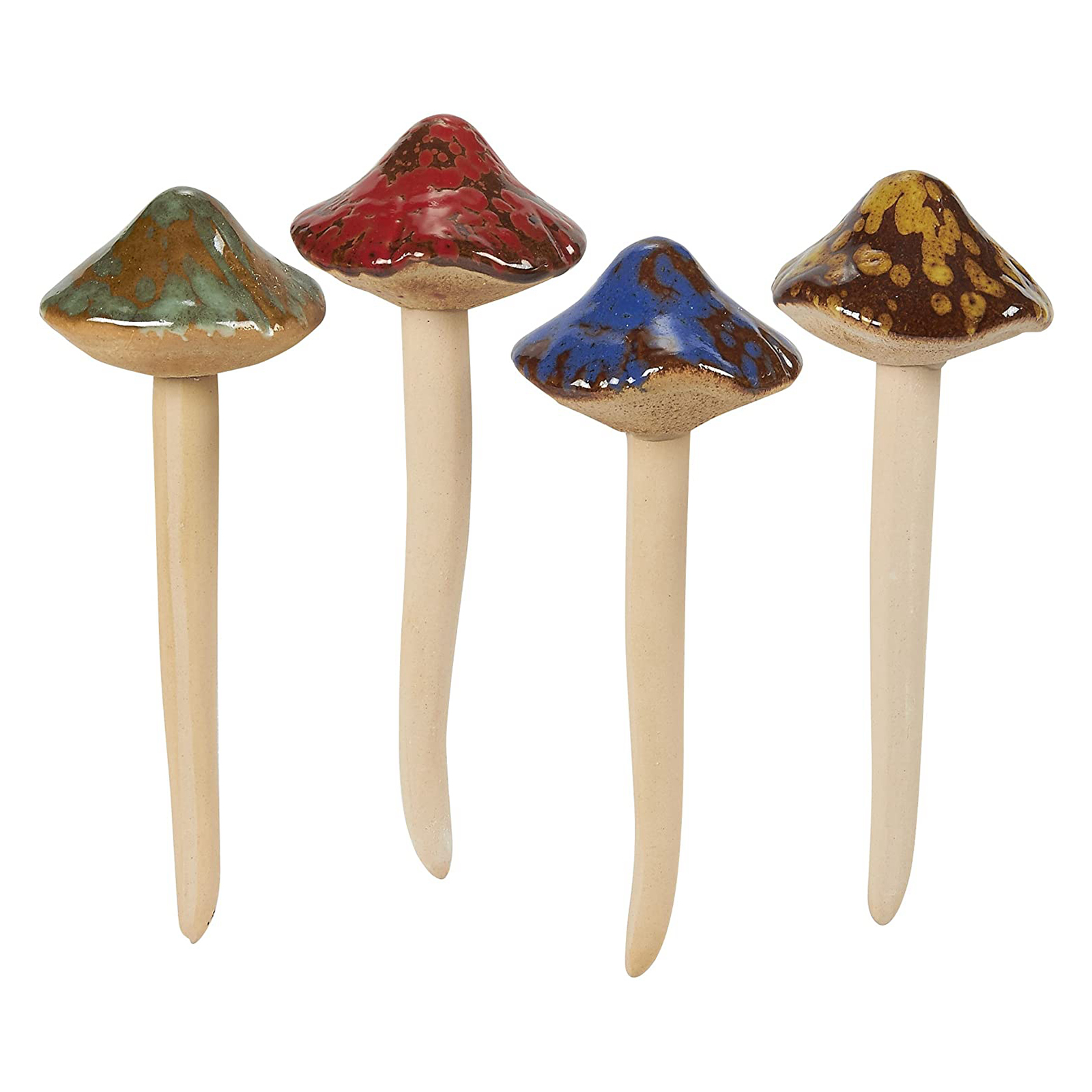 Resin Garden Mushrooms Figurine Decorations Stakes Lawn Ornaments Decor