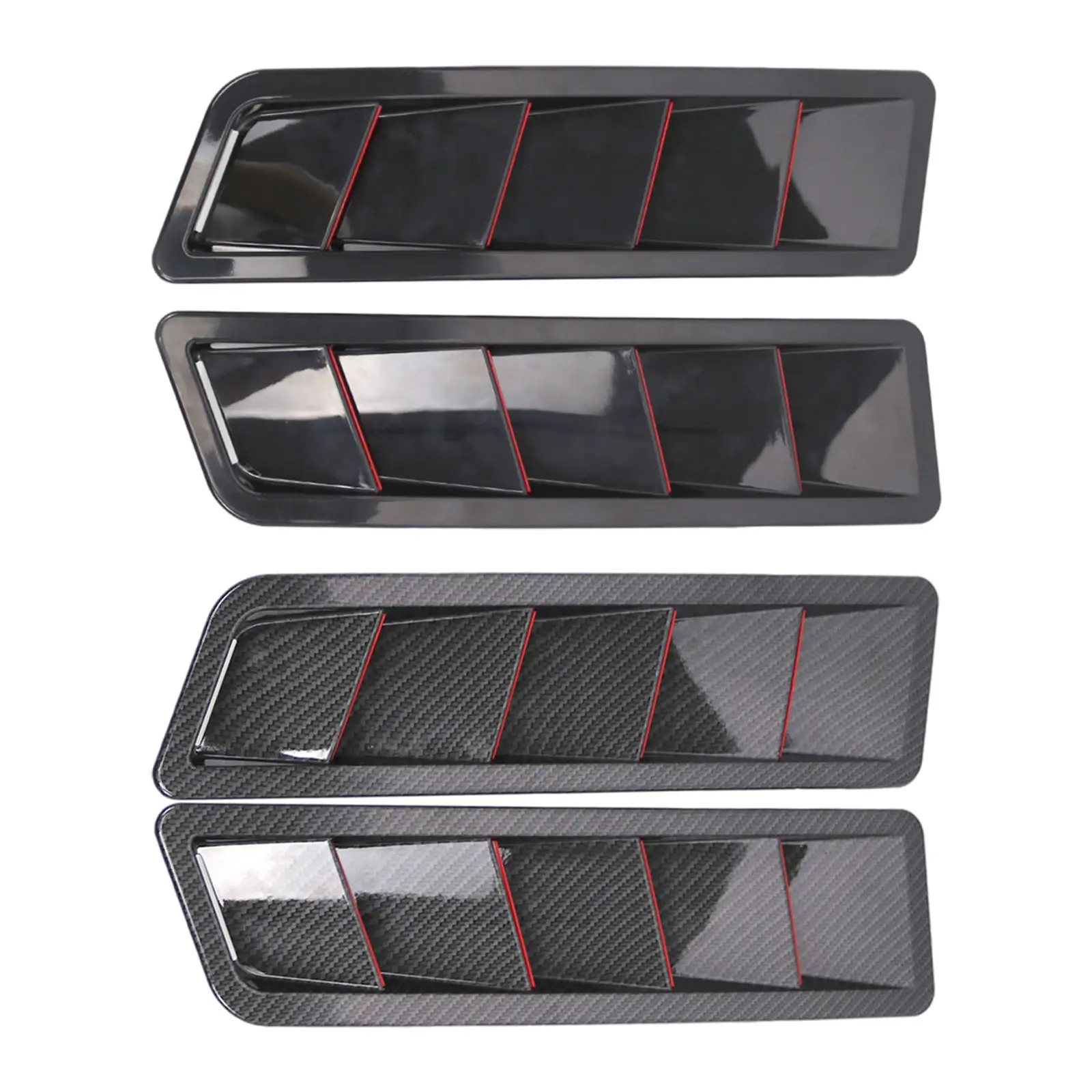 Car Hood Vent Scoop Kit Vents Bonnet Cover Air Flow Intake Louver Vehicles Fitment Louvers Fit for SUV Truck Replacement Parts