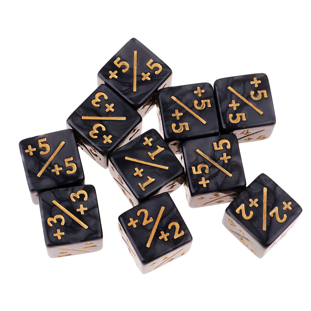 6-Side Dice Set Mathematics Teaching Fractional Dice for Educational Games Pack of 10