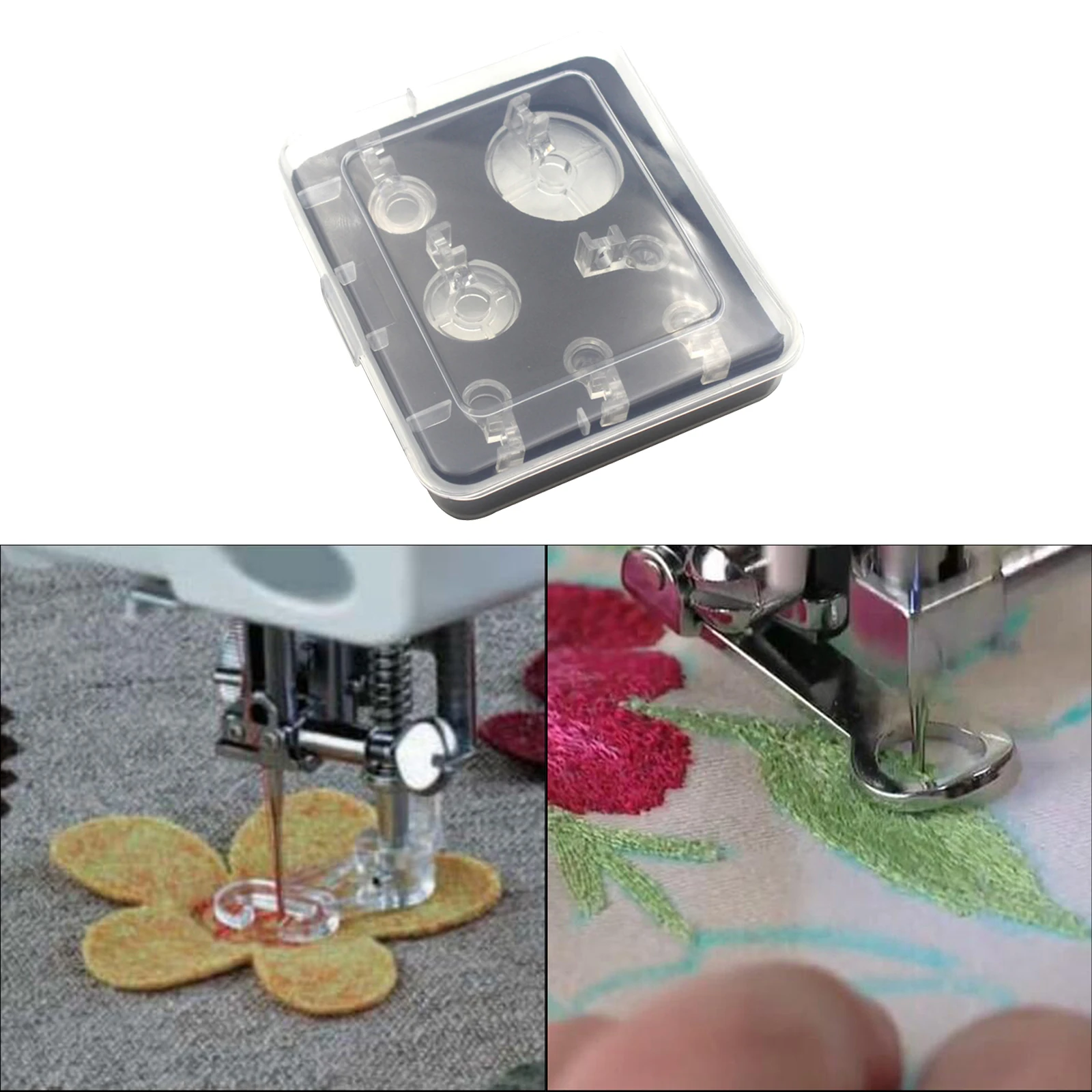 8PCS Multifunction Embroidery Quilting Darning Foot Sewing Machine Presser Embroidery Foot Universal Freedom Embroidery