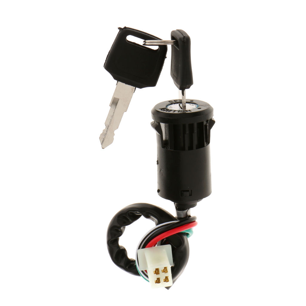 KEY IGNITION SWITCH 4 WIRE Mini ATV Quad Pocket Dirt Chopper Bike Scooter