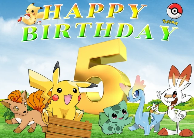 Pokémon Party Round Backdrop Cover, Anime Pikachu Baby Photo, Fotografia  Fundo do círculo com adereços, Banner de vinil poliéster - AliExpress