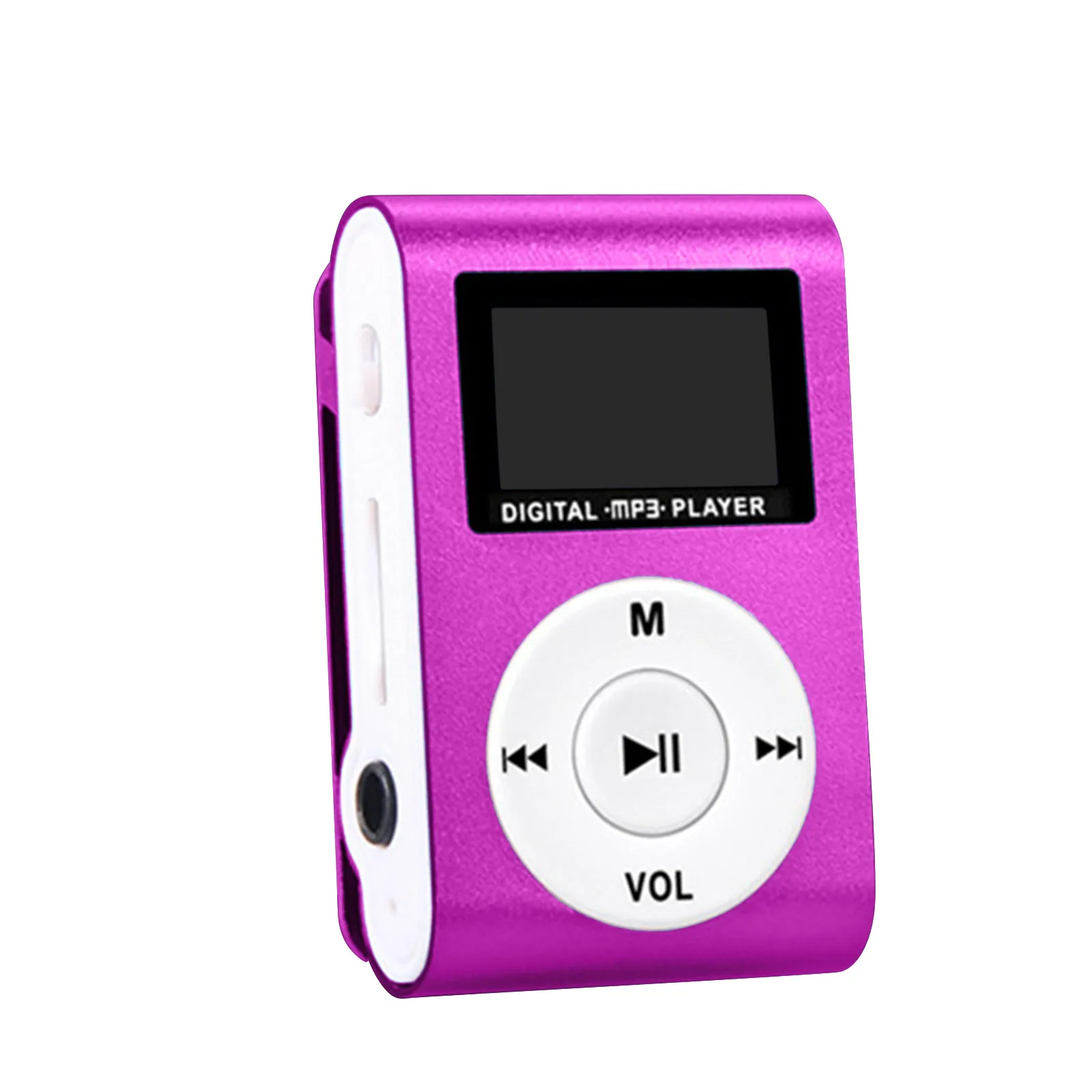 Mini Portable Mp3 Player Mirror Mini USB Digital LCD Screen Sport Fashion Music Player Support Micro SD Card TF Card USB Cable