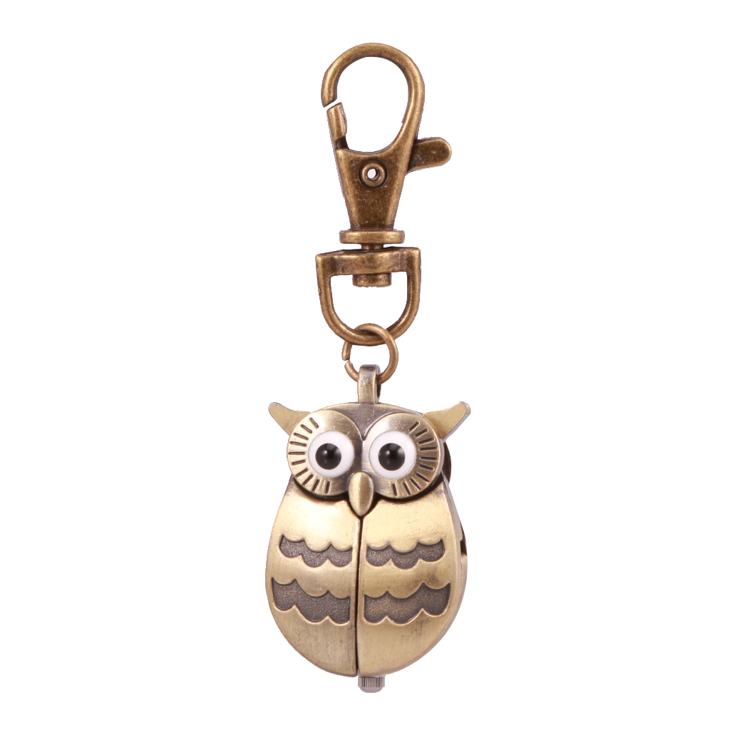 Cute Bird Owl  Watch Necklace Keychain Watch Vintage Accessories Gifts