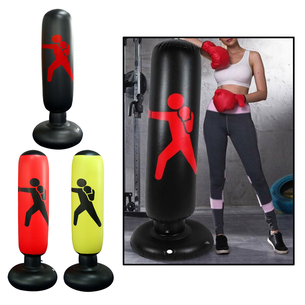 63 Inch Inflatable Boxing Punching Bag, Fitness Punching Bag for Kids Adult,