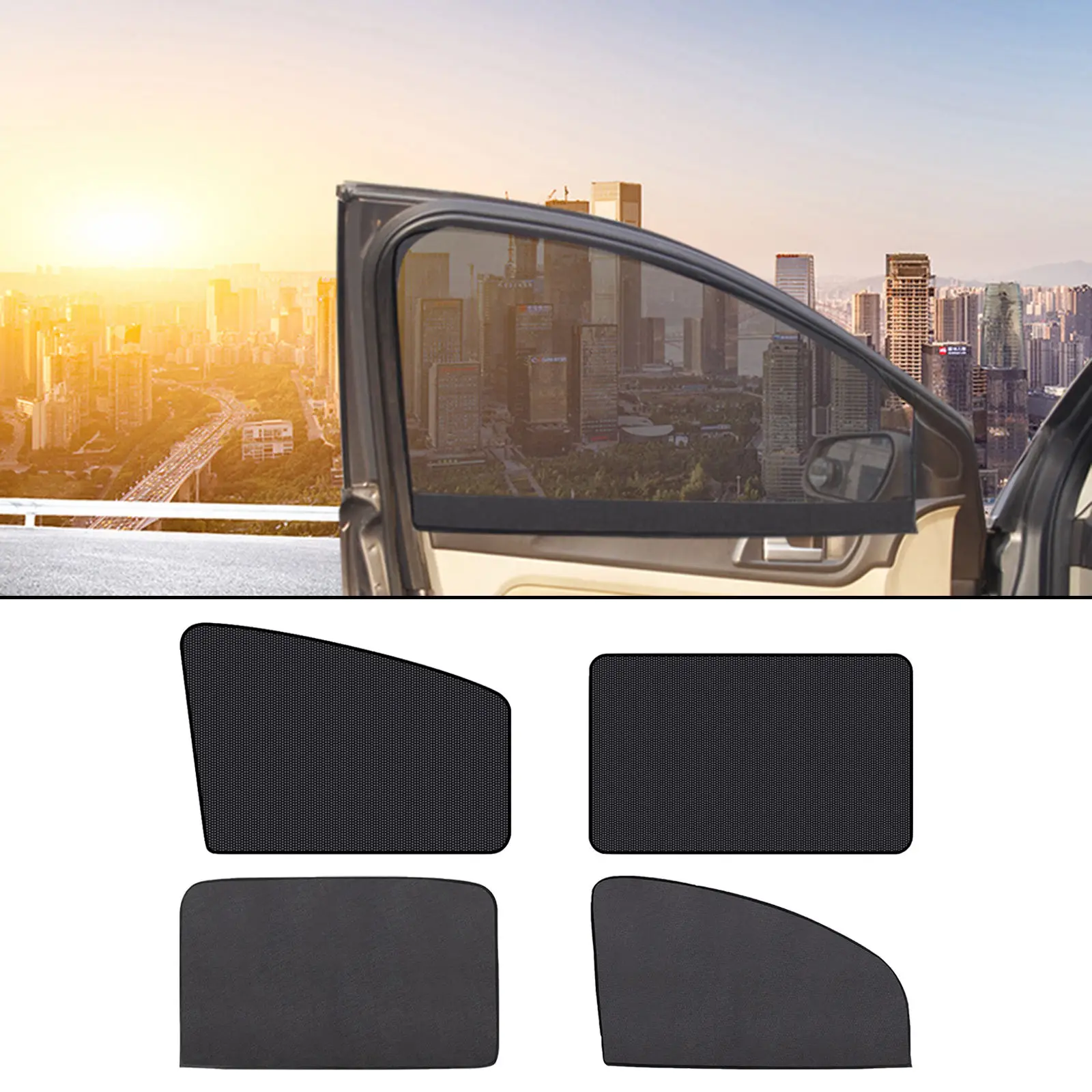 Anti-UV Car Magnetic Side Window Cling Sun Shade Kit Premium Retractable Supplies Easy Install Accessories