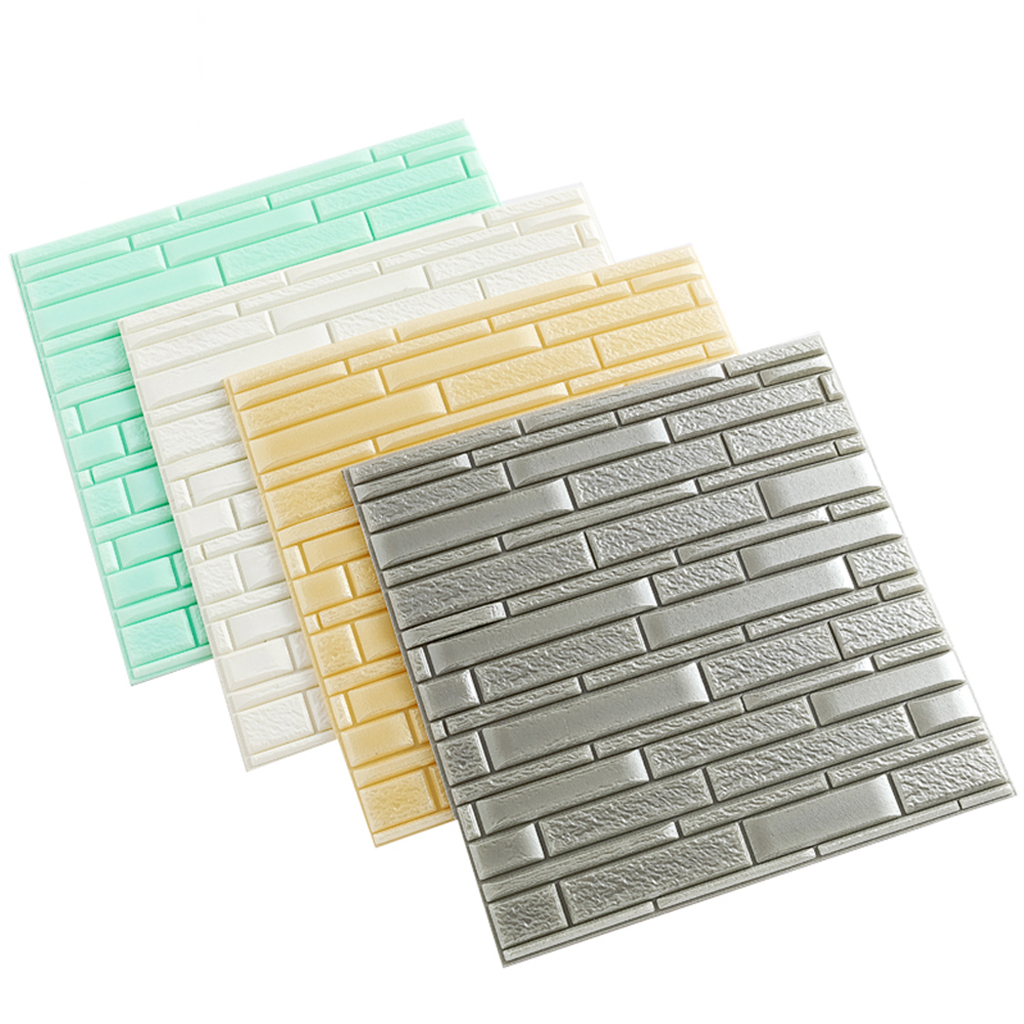 PE Foam 3D Tile Brick Waterproof Panels Wall Sticker Self Adhesive Wallpaper