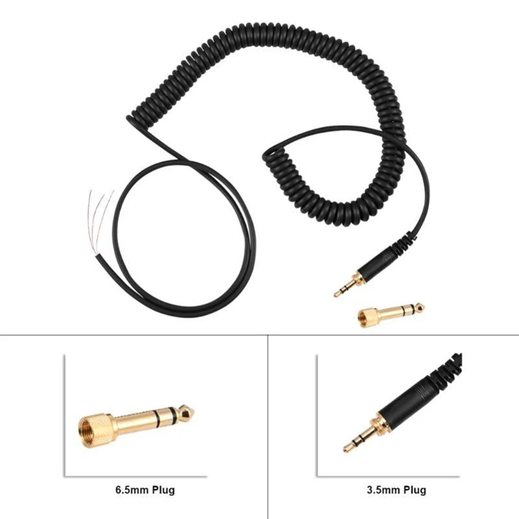 Replacements Parts Extension Spring Relief Coiled Audio Cable for DT 770 770 Pro 990 990 Pro Headphones