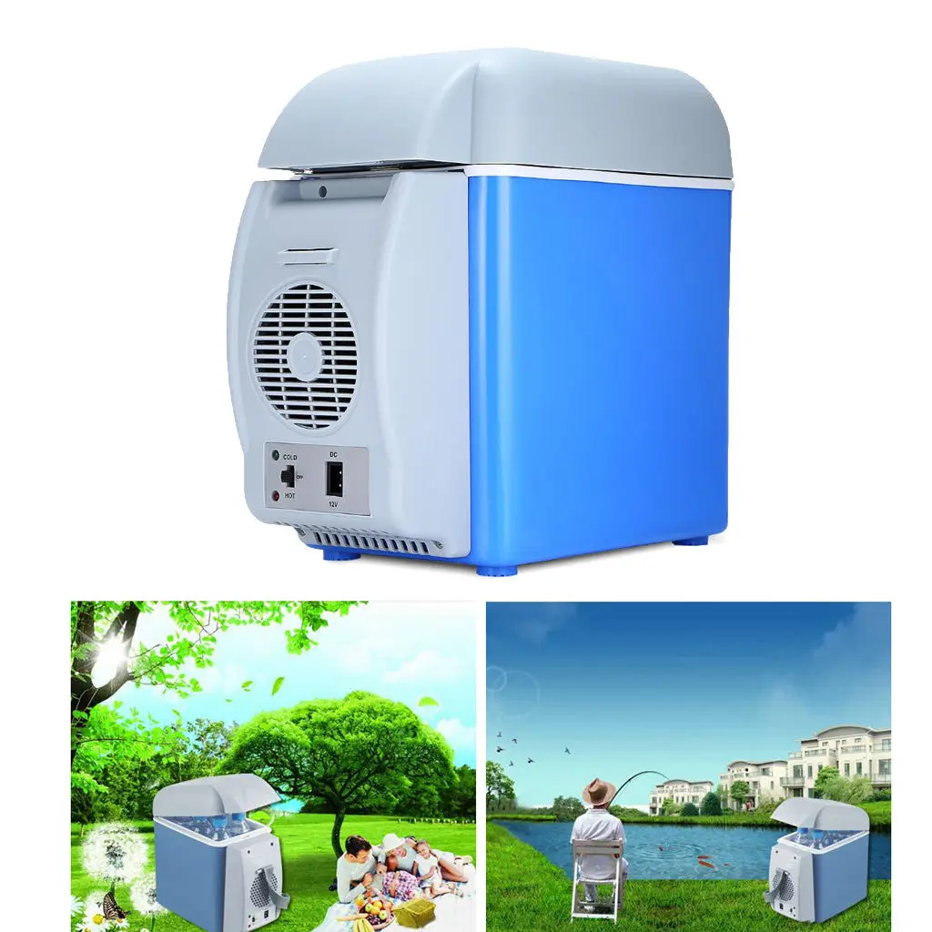 7.5L Mini Car Fridge Refrigerator Warmer Portable Freezer for Home Car Office RV Boat Compact Auto Compressor