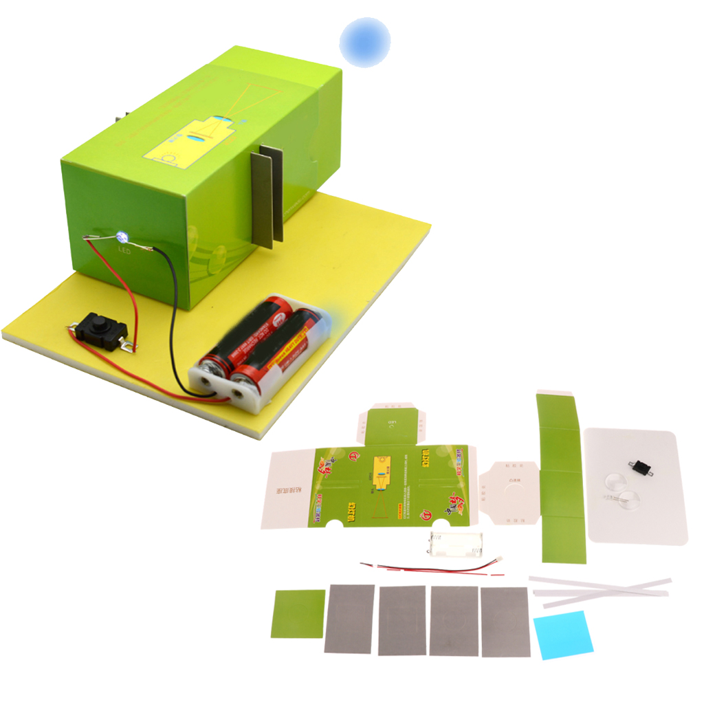 DIY Assembly Handmade Slide Projector Model Set Kids Students Science Toy Experiment Kit Preschool Early Learning Home Display